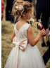Cap Sleeves Velvet Tulle Flower Girl Dress